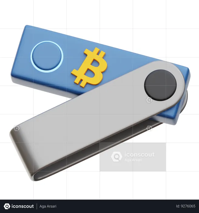 Crypto Cold Wallet  3D Icon