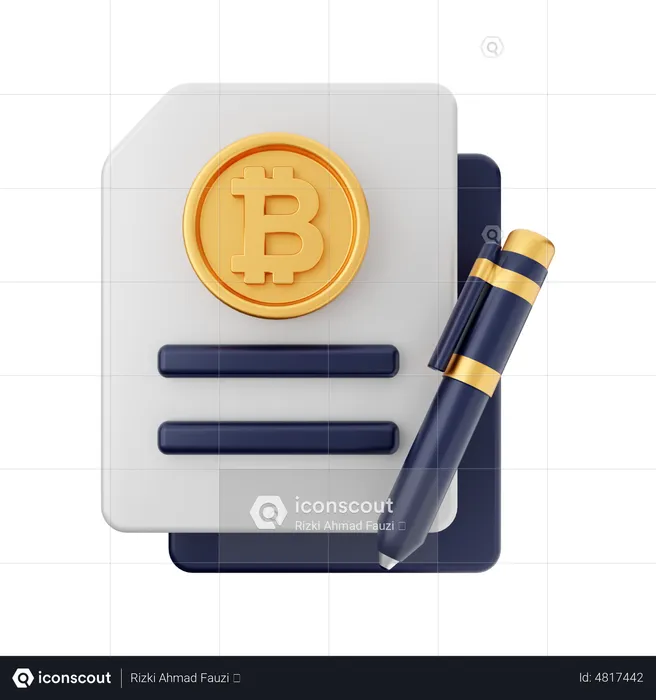 Crypto Contract  3D Icon