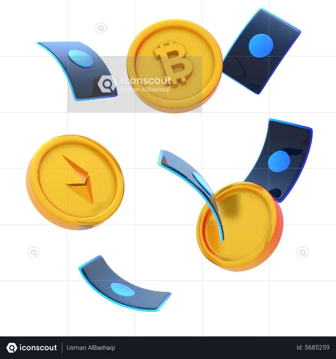 Crypto Currency  3D Icon