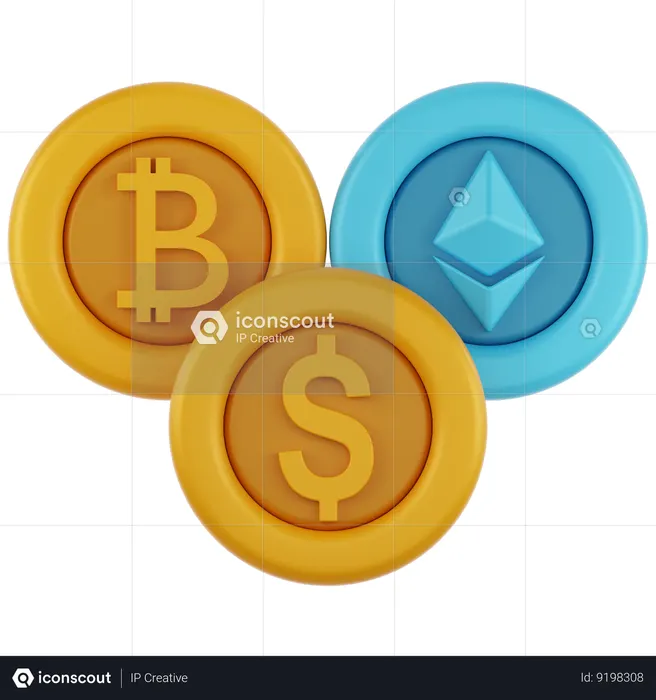 Crypto Currency  3D Icon