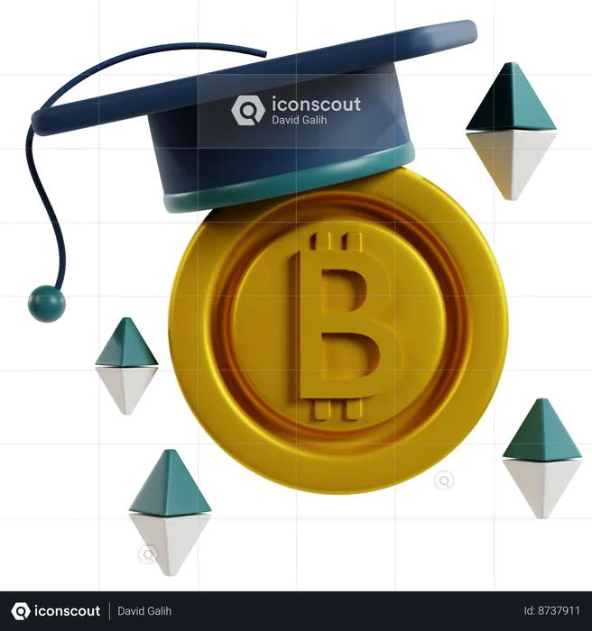 Crypto Education Essentials  3D Icon