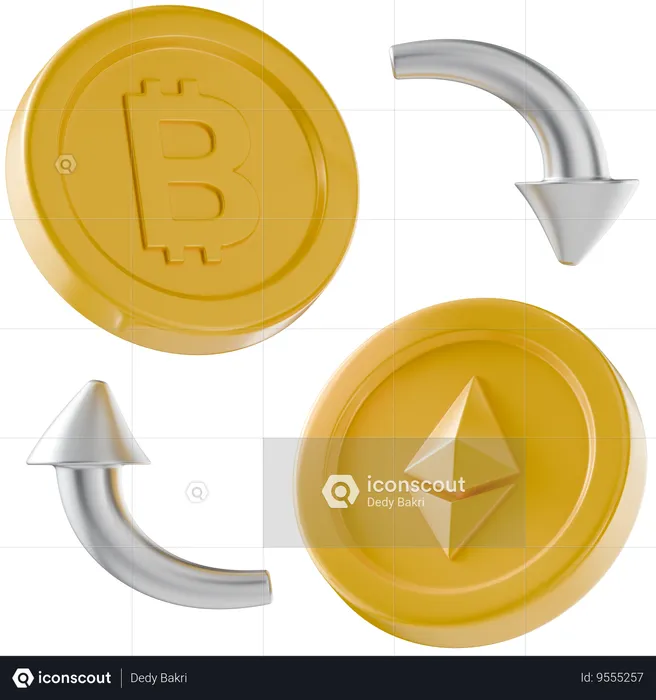 Crypto Exchange  3D Icon