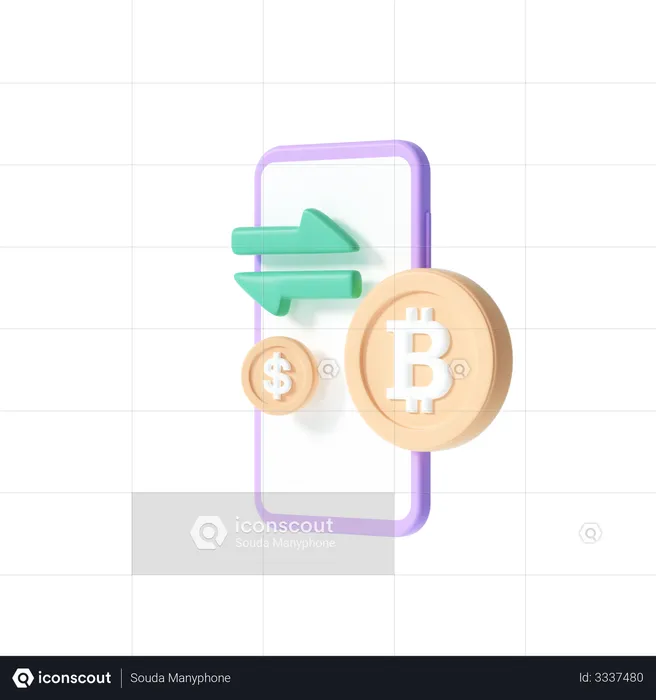 Crypto exchange  3D Illustration