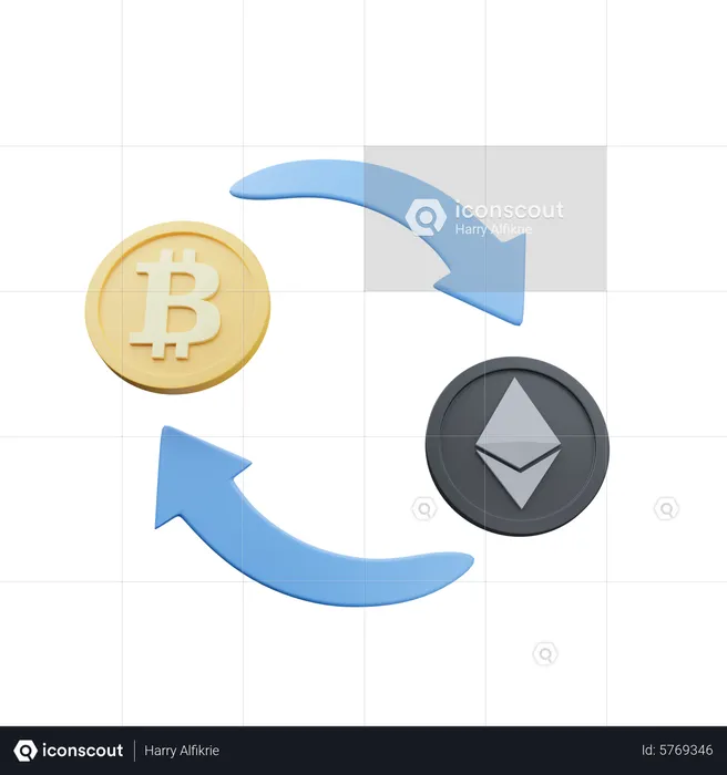 Troca de criptografia  3D Icon