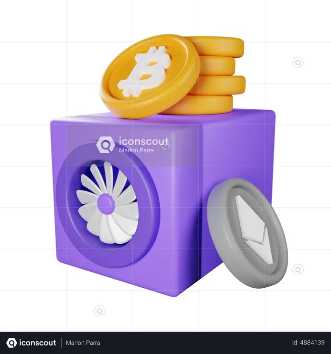 Crypto Fan  3D Icon
