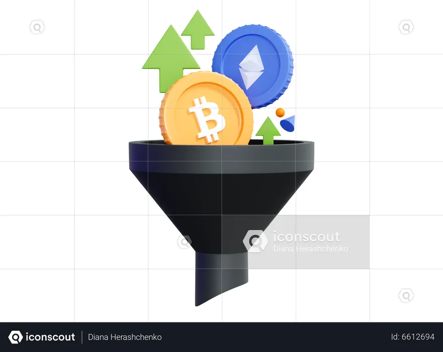 Crypto Funnel  3D Icon