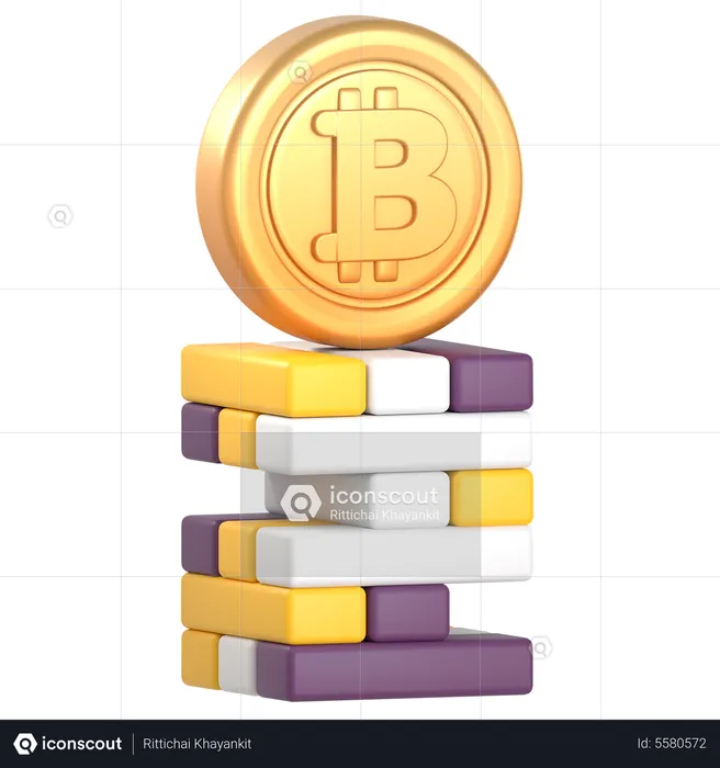 Crypto Jenga  3D Icon