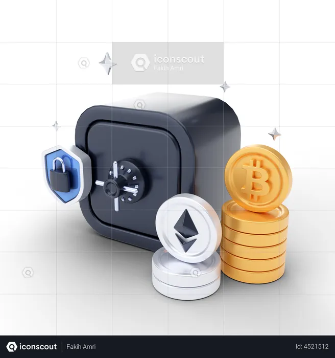 Crypto Locker  3D Illustration