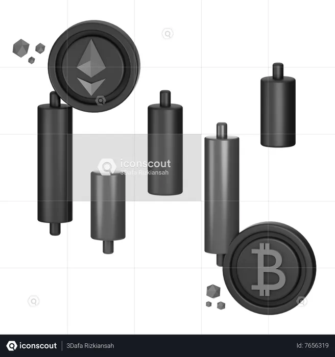 Crypto Market  3D Icon