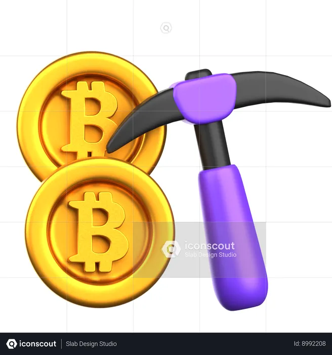 Extraction de crypto  3D Icon