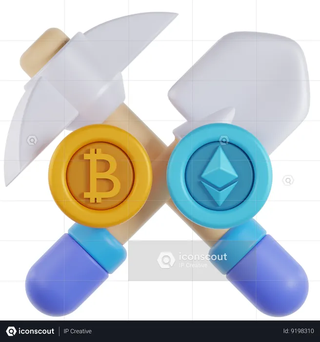 Crypto Mining  3D Icon