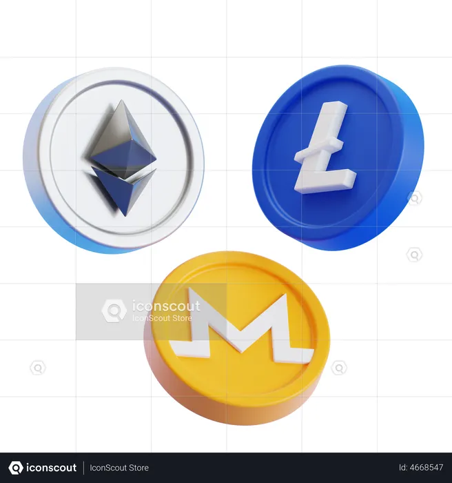 Crypto-monnaie  3D Icon