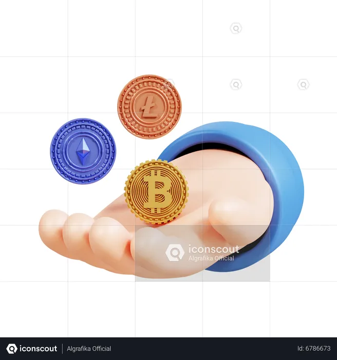 Crypto-monnaie  3D Icon