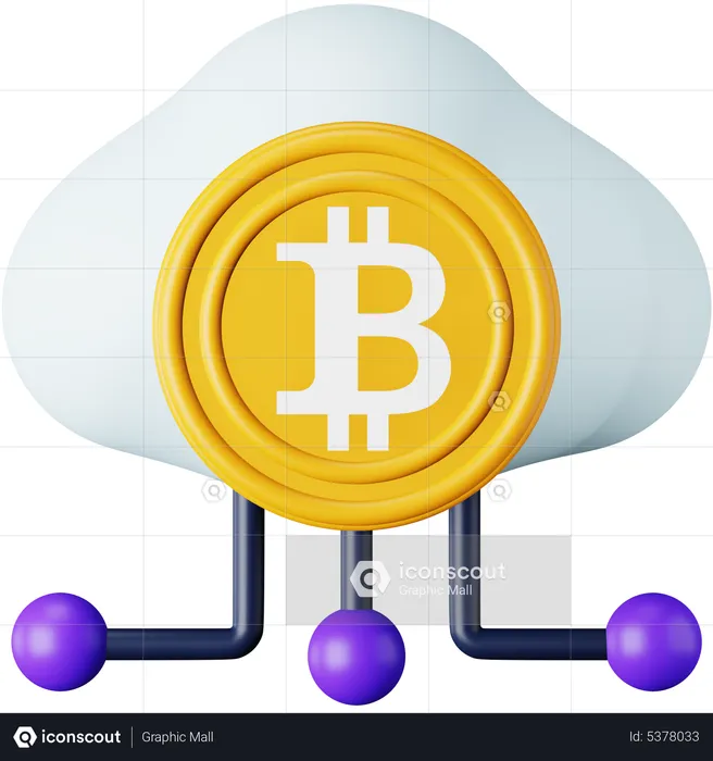 Extraction de cloud de crypto-monnaie  3D Icon