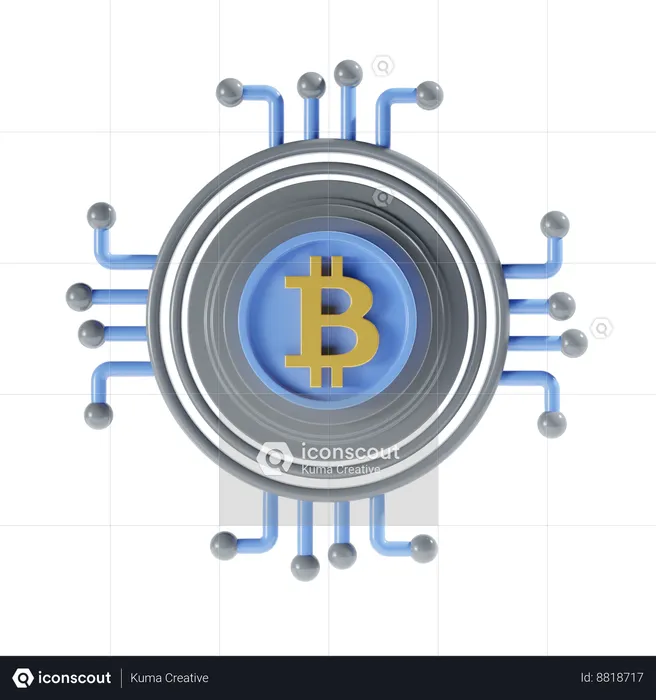 Crypto Network  3D Icon