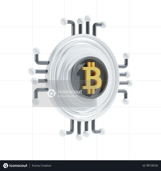 Crypto Network  3D Icon