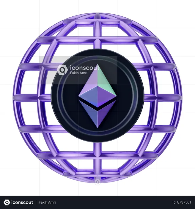 Crypto Network  3D Icon