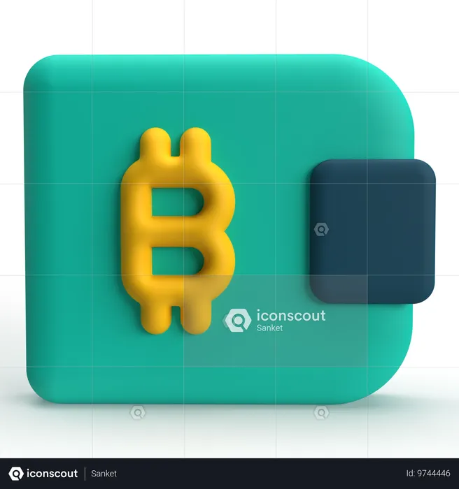 Portefeuille cryptographique  3D Icon