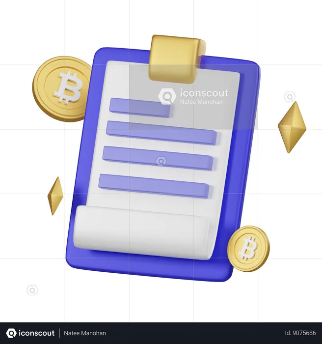 Crypto Report  3D Icon