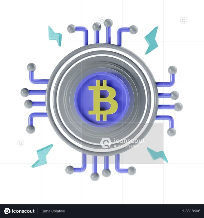 Réseau cryptographique  3D Icon