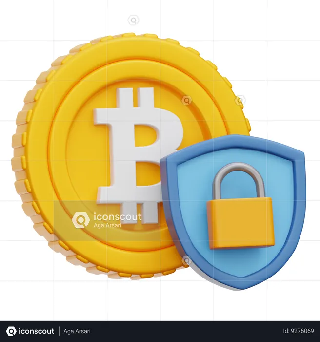 Crypto Security  3D Icon