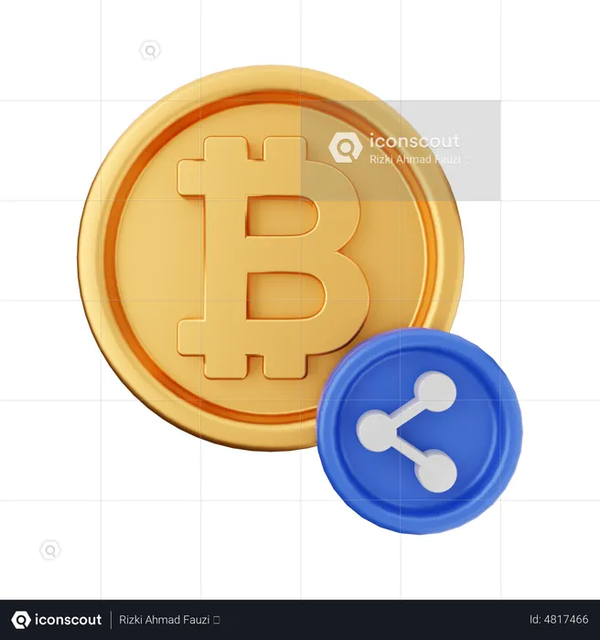 Crypto Share  3D Icon