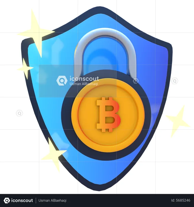 Crypto Shield  3D Icon