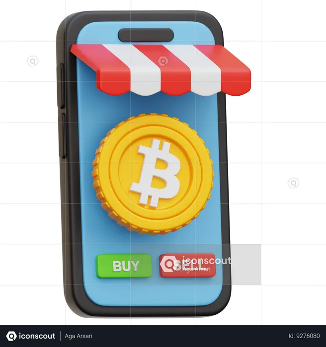Crypto Shop  3D Icon