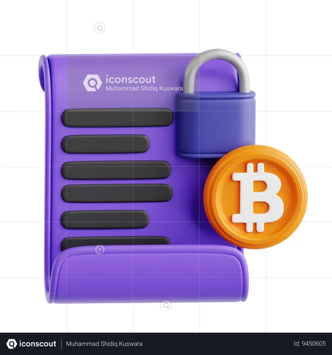 Crypto Smart Contract  3D Icon