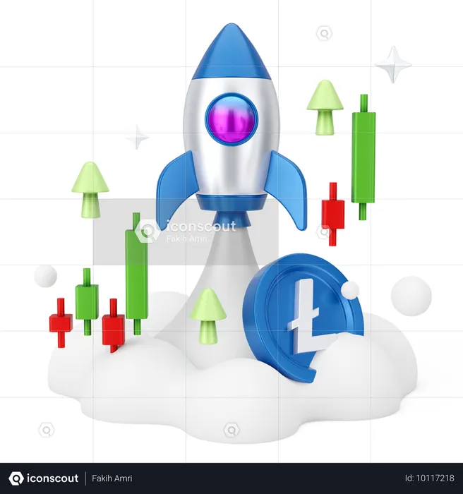 暗号通貨スタートアップ  3D Icon