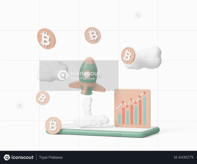 Démarrage de crypto  3D Icon