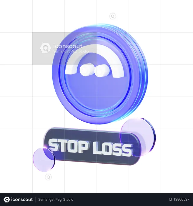 Crypto Stop Loss  3D Icon