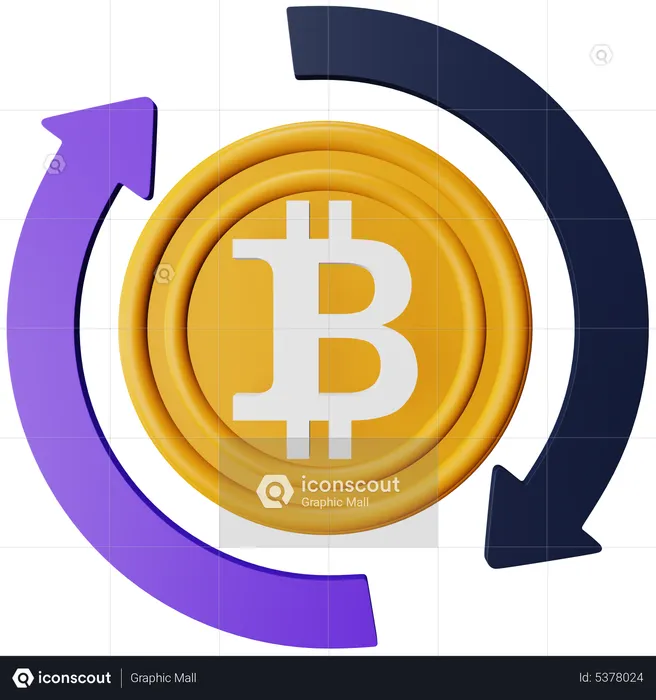 Comércio de criptografia  3D Icon