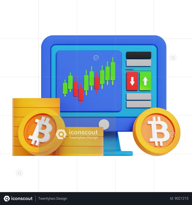 Crypto Trading  3D Icon