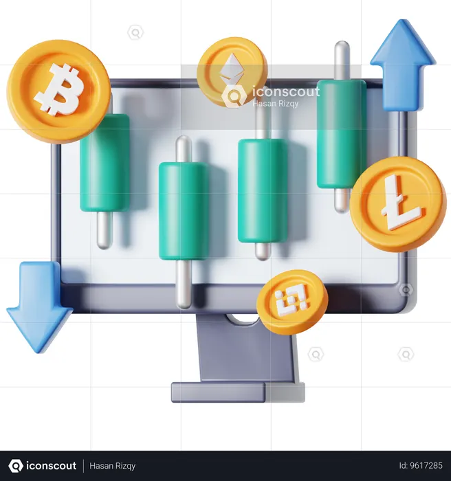 Crypto Trading  3D Icon