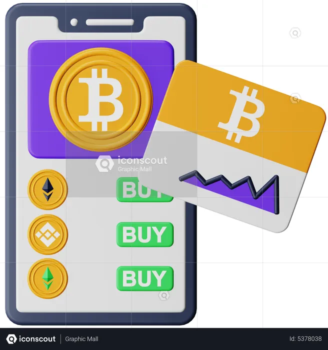 Crypto Trading Apps  3D Icon