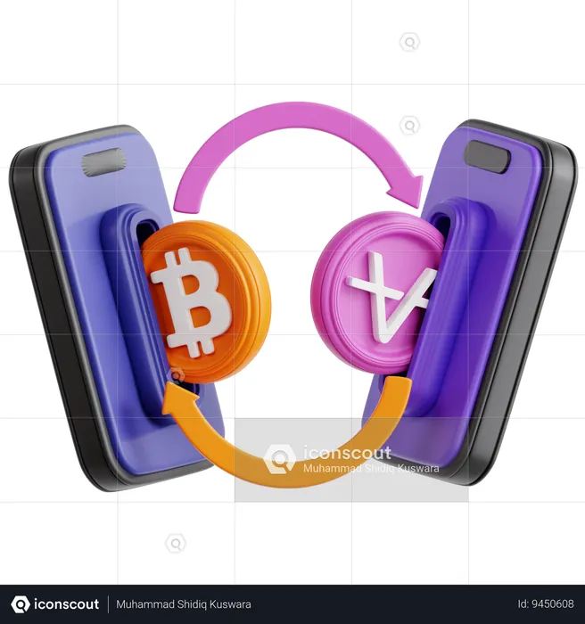 Crypto Transaction  3D Icon