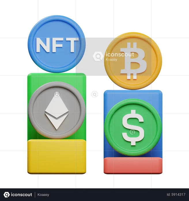 Crypto Value  3D Icon
