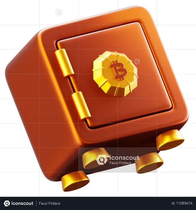 Coffre-fort cryptographique  3D Icon