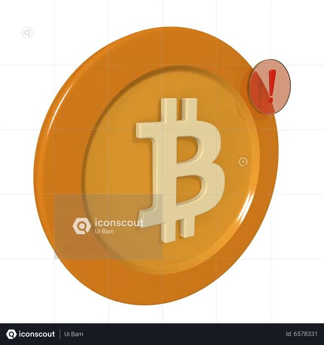 Crypto Warning  3D Icon