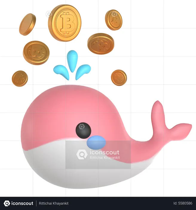 Crypto Whale  3D Icon