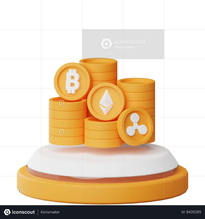 Cryptocurrency  3D Icon