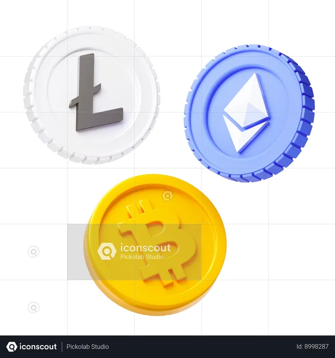 Cryptocurrency  3D Icon