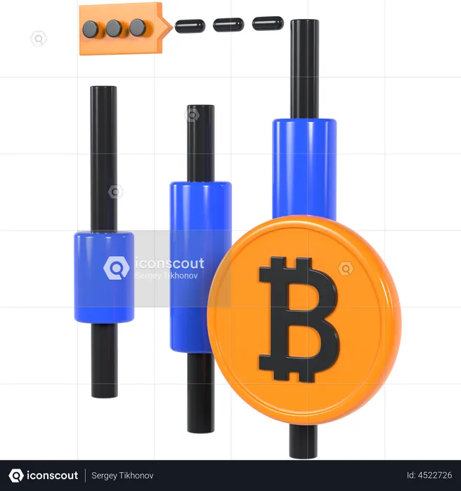 Cryptocurrency Analysis  3D Illustration