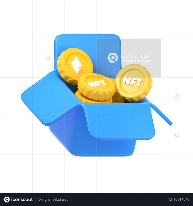 Cryptocurrency Box  3D Icon