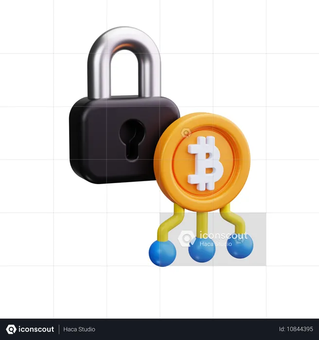 Cryptocurrency network  3D Icon