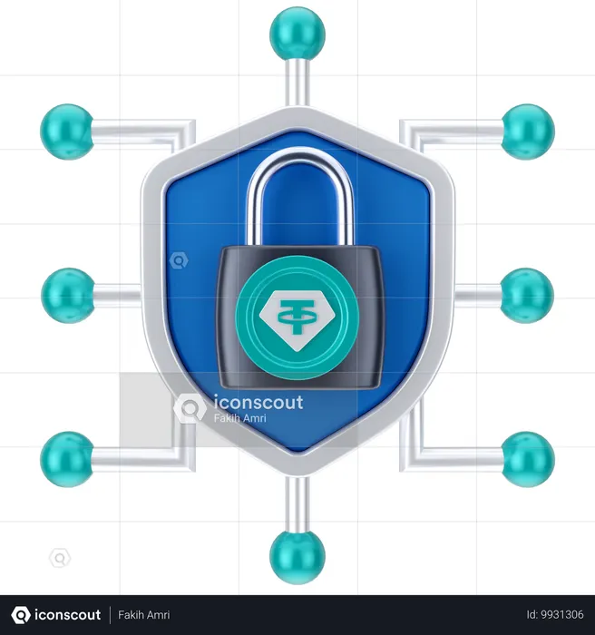 Cryptocurrency network  3D Icon