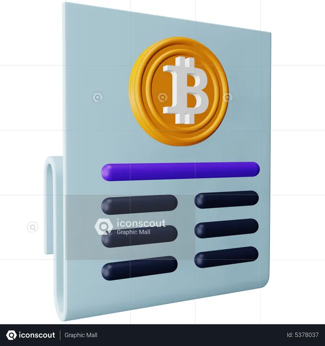Cryptocurrency News  3D Icon