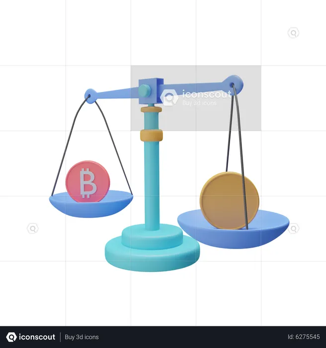 Cryptocurrency Scale  3D Icon