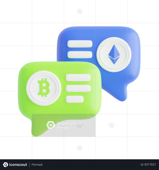 Cryptocurrency Transaction  3D Icon